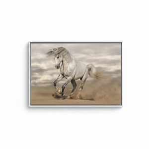 Elegant Equestrian <b>Canvas</b> Print: Custom Horse Artwork for Home,WHITE <b>FRAMED</b> <b>CANVAS</b> - Product Image 2