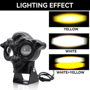 Faro Delantero Doble para Motocicleta de 9-30V, Luz Antiniebla LED de Doble Color Amarillo y Blanco para Motocicleta, Camioneta, ATV, Jeeps - Product Image 4