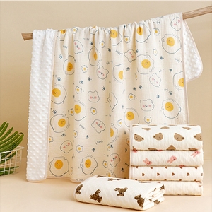 2 4 couches de couvertures pour bébé en gaze de coton imprimée Enveloppe d'emmaillotage en mousseline Nouveau-né Filles Garçons Literie Couverture de couchage Accessoire - Product Image 6