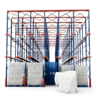 Étagères de stockage en acier pour entrepôt, rayonnages industriels robustes, rayonnages à palettes Blue Orange Drive-in, conception personnalisée