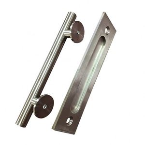 WEKIS Juego de tiradores empotrados de acero inoxidable de 12 pulgadas de alta resistencia para puertas de granero modernas, para almacenes, apartamentos y talleres - Product Image 2