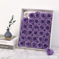 Kepala Mawar Buatan Berkilau Grosir, Bubuk Emas Berkilau, Kepala Mawar Kristal, Mawar Buatan Payet untuk Hari Valentine, DIY Florist
