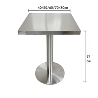 Table basse moderne en acier inoxydable pour salons, salons de thé, restaurants, pâtisseries et boulangeries