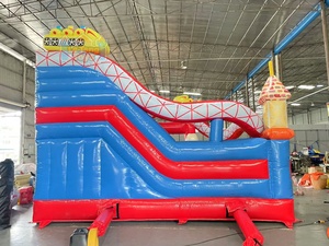 Meilleures ventes Le Teng LT-86 Jeu de montagnes russes gonflable Combo de saut et de glisse avec couleur personnalisable Certifié CE - Product Image 4