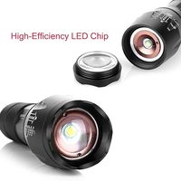 Lampe de poche tactique T6 LED haute puissance 10W de qualité militaire 5 Modes Zoom torche haute luminosité résistante à l'eau