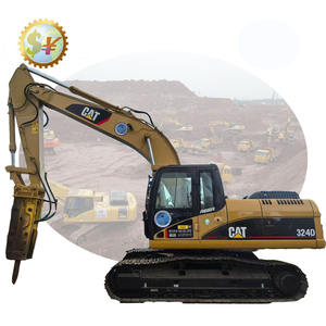 Excavatrice sur chenilles de 24 tonnes fabriquée au Japon pour 324D2L d'occasion avec pouce hydraulique, boîte de vitesses, pompe - Puissance de creusement élevée - Product Image 1