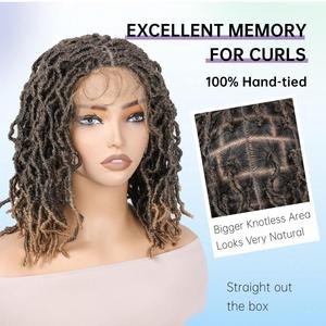 Perruque Premium Full Lace Dreadlock Synthétique Bouclée Fausses Locks Sans Colle Tresses Légères Ignifuges Bonnet en Maille Élastique - Product Image 2
