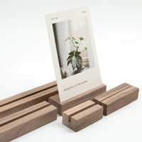 Support de notes adhésives en bois de hêtre massif personnalisé, présentoir de cartes de bureau, bloc de mémo en bois, support de photos et calendriers pour table de bureau