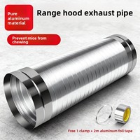 Tuyau d'évacuation en aluminium épaissi pour hotte de cuisine, accessoires de conduit de ventilation, modèles 100-200