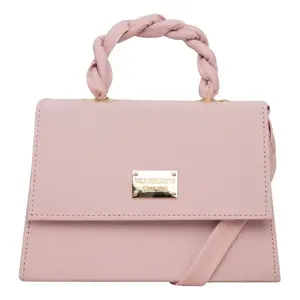 Bolso Bandolera Fana Unica Lena Pequeño con Pétalos Rosados, Material PU, Cierre Magnético, Bolso Mensajero para Mujer, Uso Diario en Todas las Temporadas - Product Image 1