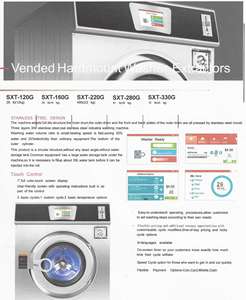 Lave-linge industriel commercial SXT-220G, capacité de 22 kg, prix compétitif, équipement de blanchisserie industriel pour vêtements - Product Image 3