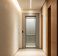 Ascenseur résidentiel moderne et minimaliste pour villa, à traction sans engrenages, équipement intérieur pour maison privée