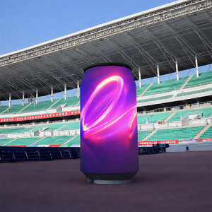 Écran publicitaire LED BOSHUO pour bière, <span class=keywords><strong>panneau</strong></span> flexible incurvé, forme de canette à ouverture facile, mur vidéo LED cylindrique pour publicités - Product Image 1
