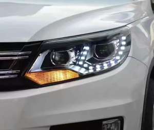 Gruppo Fari a LED Completo per Volkswagen <span class=keywords><strong>Tiguan</strong></span> 13-16, Modifica a Forma di Goccia con Indicatore di Direzione, Compatibile con il Modello - Product Image 6
