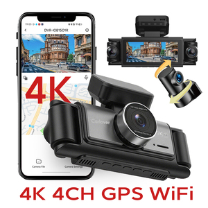 Caméra embarquée 4K 4 canaux pour voiture, caméra avant et arrière 4K, caméra arrière gauche et droite, WiFi, GPS, suivi, caméra embarquée pour voiture 4K - Product Image 1