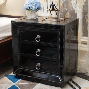 KHÁCH SẠN Hiện Đại Sang Trọng Phong Cách Vàng Nhân Đôi Bàn Cạnh Giường Ngủ 3 Ngăn Kéo - Product Image 6