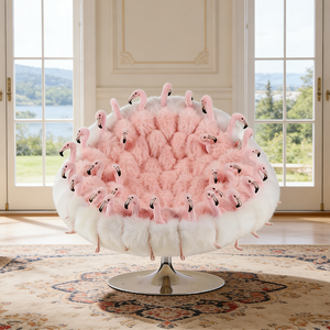 <span class=keywords><strong>Fauteuil</strong></span> en peluche flamant <span class=keywords><strong>rose</strong></span>, canapé en forme d'animal de luxe, <span class=keywords><strong>fauteuil</strong></span> moderne et unique pour salon et chambre à coucher - Product Image 2