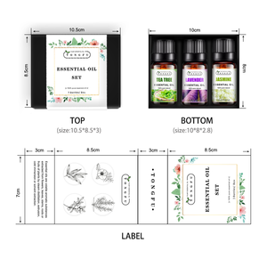 Juego de aceites esenciales de Rosa orgánico puro personalizado de Nature Factory empaquetado cosméticamente en forma única - Product Image 6