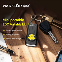 Lampe de poche mini torche COB USB-C étanche à clip magnétique, nouvelle lampe de travail ABS à haute luminosité pour situations d'urgence, légère et porte-clés