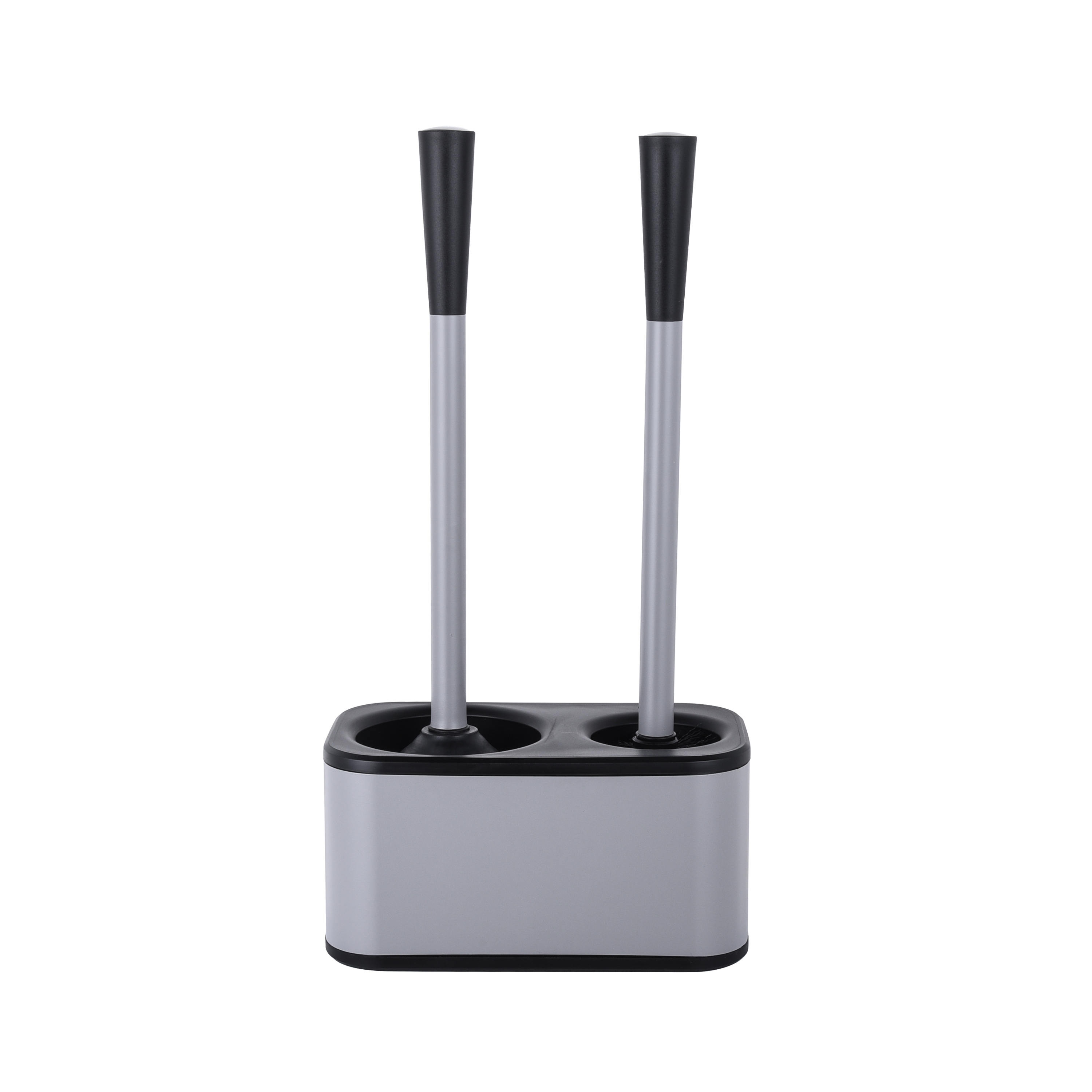 Современная тонкая компактная отдельно стоящая металлическая щетка для унитаза, очиститель и напорный Плунжер, бластер с воздушным дренажом и длинной ручкой