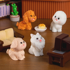 Figuras de Perros de Resina Pequeñas, Juguetes Realistas de Cachorros, Manualidades Educativas de Perros y Animales, Decoraciones <span class=keywords><strong>para</strong></span> Pasteles de Cumpleaños - Product Image 4