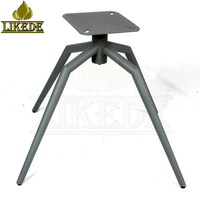 Pièce de chaise en acier gris, mécanisme inclinable en fer conique, base de chaise pivotante à araignée inclinée