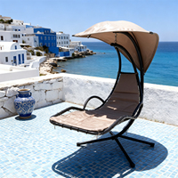 Chaise longue suspendue d'extérieur avec coussin, couleur personnalisable, styles multiples, mobilier de loisirs résistant aux intempéries