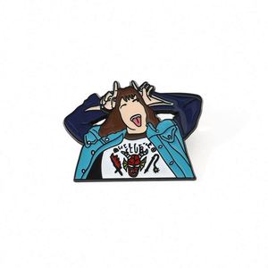 Spille in Smalto Duro della <span class=keywords><strong>Serie</strong></span> <span class=keywords><strong>TV</strong></span> Stranger Things, Nuova Spilla di Design per Cappelli e Bavette, Accessorio in Bulk, Regalo per Attori e Matrimoni - Product Image 6