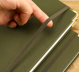 Tùy Chỉnh Xoắn Ốc Bìa Cứng Máy Tính Xách Tay Da Với Ban Nhạc Đàn Hồi Và Túi Giấy Cuộn Dây Ràng Buộc PU Bìa Tạp Chí Dây-O Ràng Buộc Kế Hoạch - Product Image 4