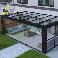 Panneaux de toit en verre feuilleté trempé plat de sécurité pour lucarne sur mesure CBMmart, serres en verre, véranda en aluminium, salles de jardin modernes en verre