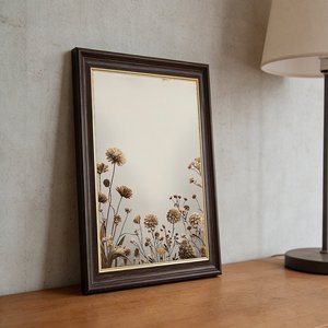 Cuadro de 24x36 pulgadas con diseño de cabaña junto al <span class=keywords><strong>lago</strong></span>, en marco dorado con acabado de madera, para habitación de invitados - Product Image 5