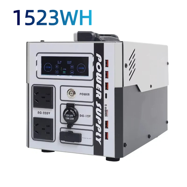 1500W 1000W 500W Portable Power Station Metal Shell LiFePO4 Solar Inverter Battery 48Ah 60Ah Solar Power System for Camping