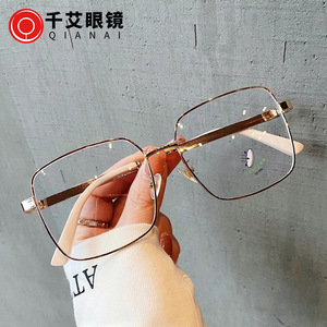 Qianai – montures de lunettes carrées Me6-0852, monture complète, verres Pc anti-lumière bleue, unisexe, Style coréen, tendance, grande taille - Product Image 5