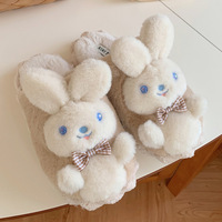 XIXIXITIAO Vente en gros de pantoufles lapin pour femmes pantoufles lapin moelleux mignon chaussures de maison confortables pantoufles animaux drôles comme cadeau