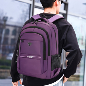 Men's <b>Backpack</b> Large Capacity Multi Compartment Sport Travel Business Laptop Bag Black Blue Purple Gray - Product Image 2