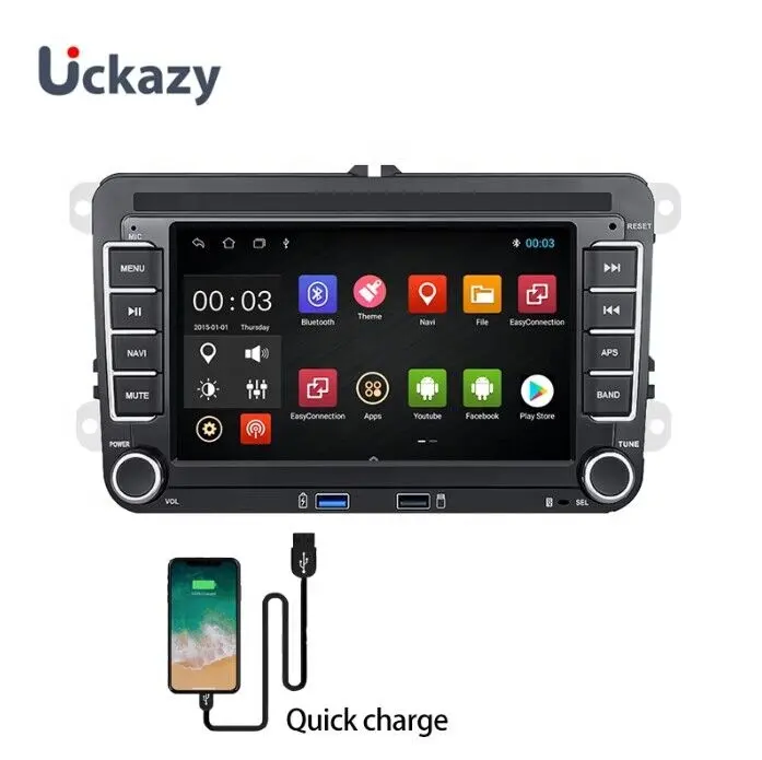 7 "autoradio Android 12 GPS หน้า USB สำหรับ VW Passat B6 B7 CC T5 Amarok volkswagenskoda Octavia2ยอดเยี่ยม2ที่นั่ง Tiguan Leon Golf 5