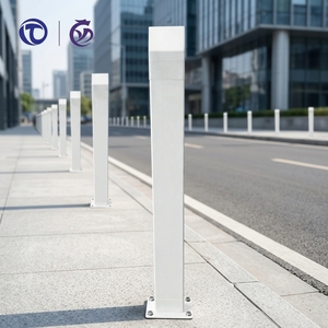 Poteau de sécurité carré en acier <span class=keywords><strong>blanc</strong></span> avec sommet incliné, modèle australien, en promotion - Product Image 5