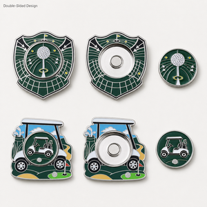 Custom Double-Sided Magnetic <b>Golf</b> Ball Marker 45mm Irregular Shape with Removable 25mm Marker for <b>Golf</b> Clubs - Product Image 2