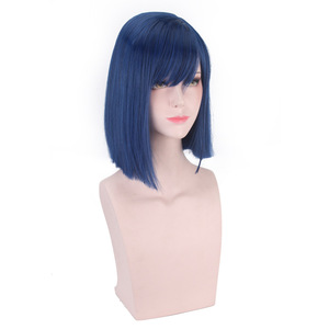 Ainizi - Pelucas <span class=keywords><strong>de</strong></span> Cosplay <span class=keywords><strong>de</strong></span> ICHIGO <span class=keywords><strong>de</strong></span> 35 cm, Color Azul Oscuro, Sintéticas, Código 015, <span class=keywords><strong>de</strong></span> DARLING in the FRANXX, Venta al por Mayor - Product Image 4
