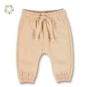 Baby Plain Fleece Sweatpants Organic Cotton Toddler Pants Sustainable Children Jogger Pants Customized Toddler Girl Pants