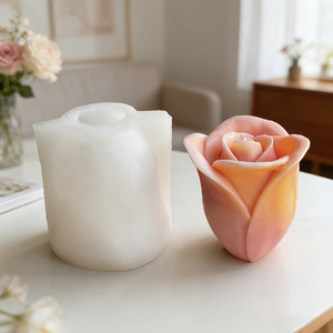Molde de Silicona de Rosa en Plena Floración, Tamaño Grande, Realista, para Velas, Postres, Resina, Decoración del Hogar y Manualidades - Product Image 6