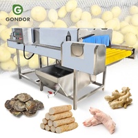 Mini Cassave Schil- en Reinigingsmachine met Rollerborstel voor Tomaten, Dadels en Andere Fruit en Groenten voor Kleine Schaal