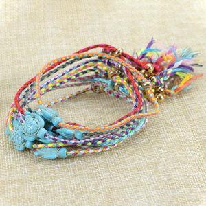 <span class=keywords><strong>Tobillera</strong></span> de tortuga cuerda de pie de <span class=keywords><strong>surf</strong></span> de playa de viento bohemio europeo y americano multicolor - Product Image 3
