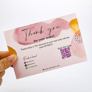 Carte De Remerciement Personnalisée Personnalisée Impression Écologique <span class=keywords><strong>Achat</strong></span> Merci Carte De Commande pour Soutenir Les Petites Entreprises - Product Image 3