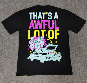 T-Shirt da Uomo Y2K di Alta Qualità 100% Cotone, Streetwear Oversize con Stampa 'THAT'S AWFUL LOT COUGH SYRUP' - Product Image 2