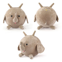 Balle en corne en peluche de 18 pouces pour enfants Activités de plein air Exercice Jumping Interaction Animaux Requins Éléphants Ballon d'agneau gonflable