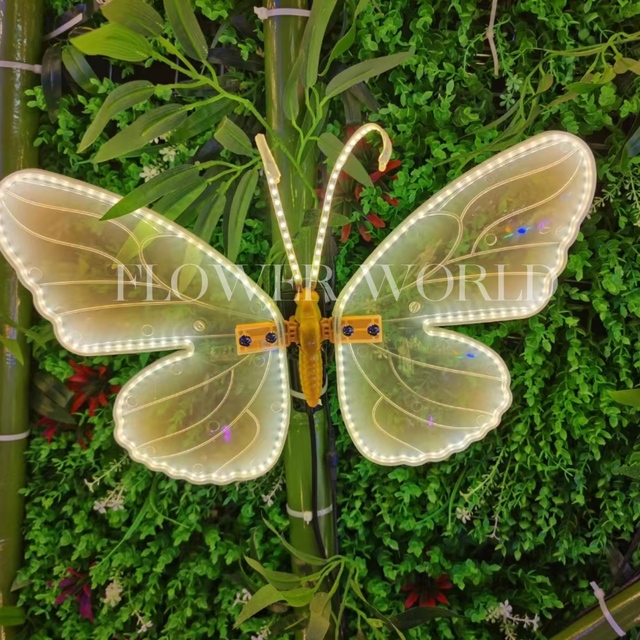 High Brightness Butterfly Led Stand up Light Open and Close Decoration Centerpiece Outdoor Garden Holiday Lighting