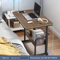 Table d'étude mobile à roulettes avec plateau réglable pour dortoir et usage domestique, petite table d'ordinateur Modèle 011 Marque OEM