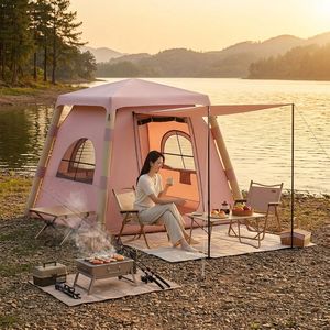 Tente Cabine <span class=keywords><strong>Gonflable</strong></span> Rose Personnalisée OEM avec <span class=keywords><strong>Auvent</strong></span> Avant, Protection UV Imperméable, Fournisseur d'Usine en Gros - Product Image 4