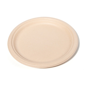 Assiette ronde jetable 6-10 pouces en pulpe de canne à sucre biodégradable pour les fêtes - Product Image 3
